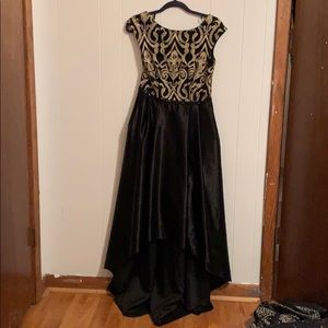 Black and Gold Gatsby Prom Dress
